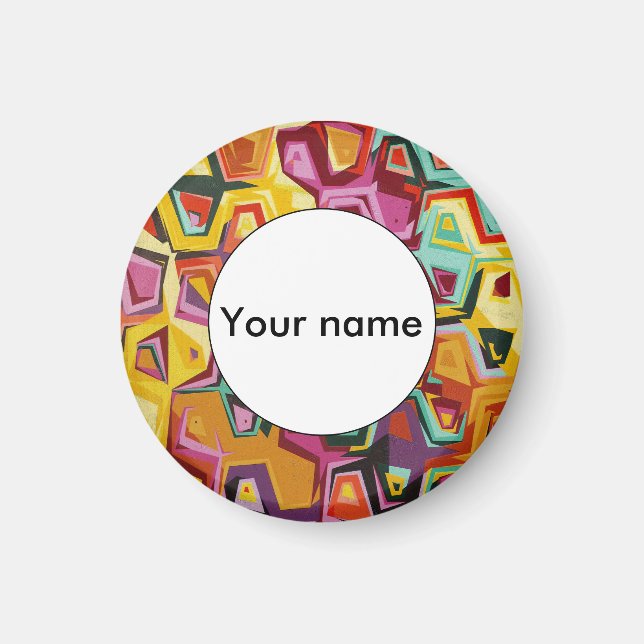 Colorful holes texture magnet (Front)