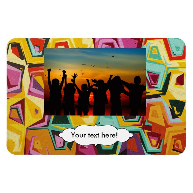 Colorful holes texture magnet (Horizontal)