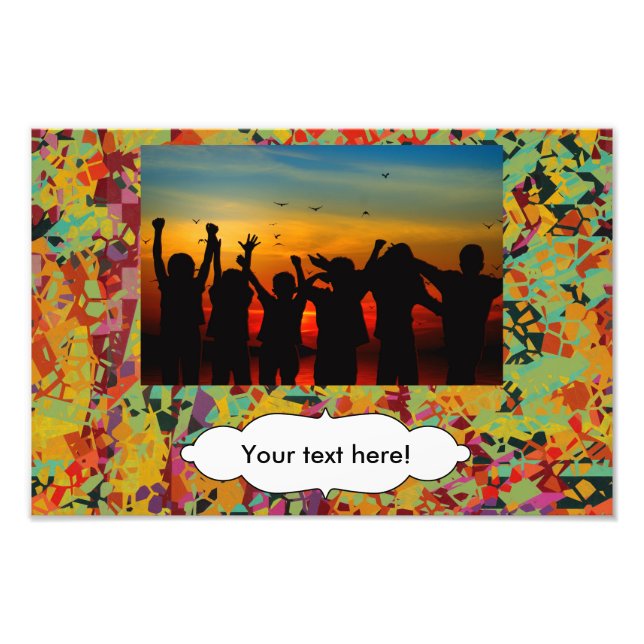 Colorful holes texture photo print (Front)