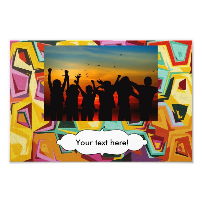 Colorful holes texture photo print (Front)