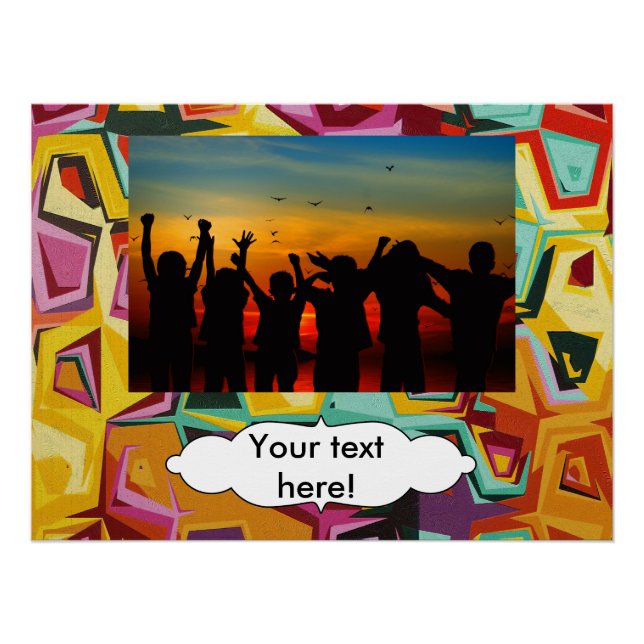 Colorful holes texture poster (Front)