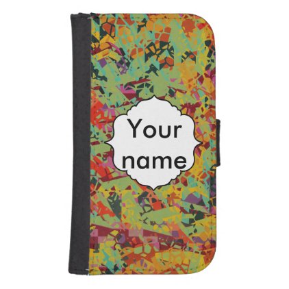Colorful holes texture samsung s4 wallet case