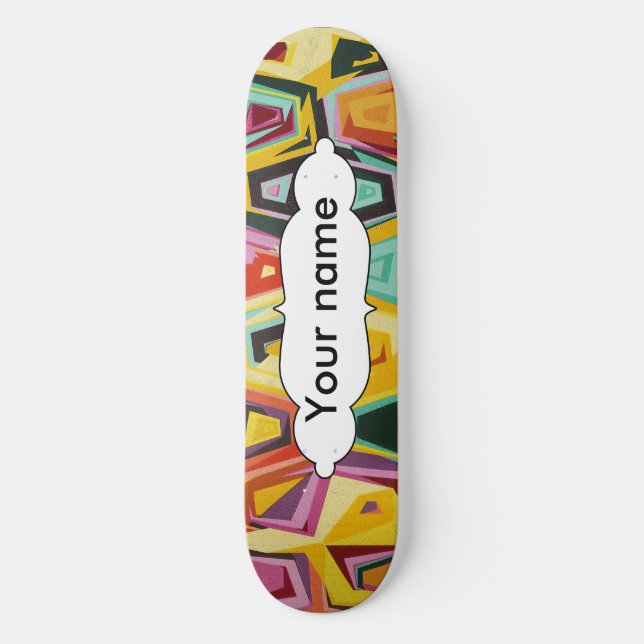 Colorful holes texture skateboard (Front)