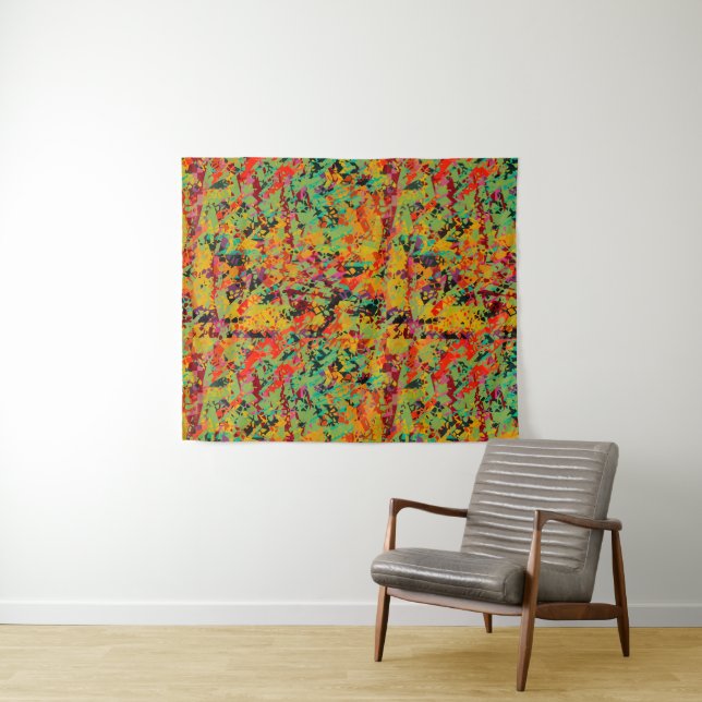 Colorful holes texture tapestry (In Situ (Horizontal))