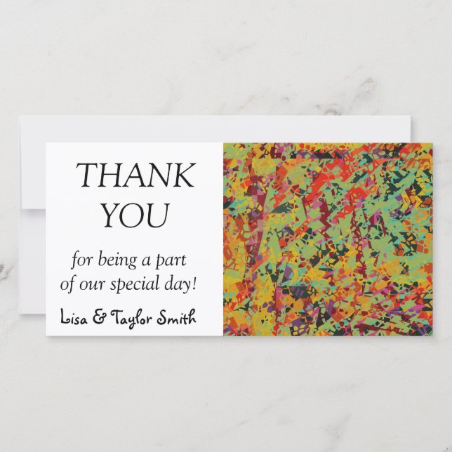 Colorful holes texture thank you card (Front)