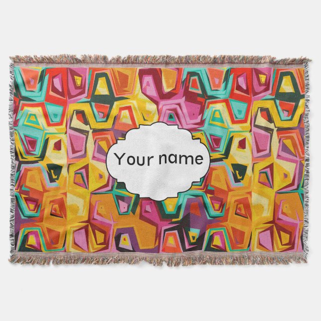 Colorful holes texture throw blanket (Front)
