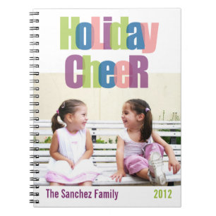 Colorful holiday cheer family photo journal