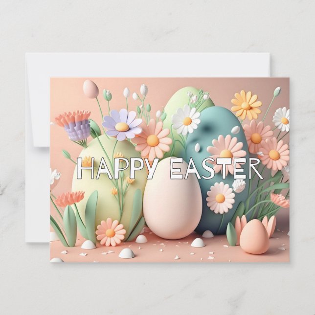 Colorful Holiday Easter Collage Card (Front)