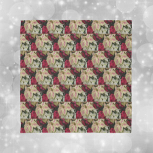 Colorful Holiday Poinsettias Pattern Scarf