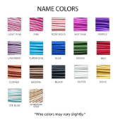 Colorful Holiday Wire Dog Bone Christmas Ornament (Color Chart)