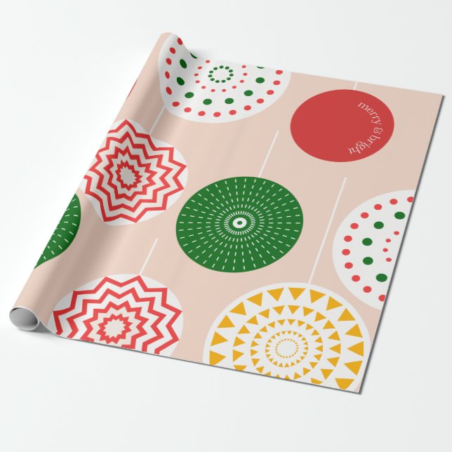 Colorful Holiday Wrapping Paper (Unrolled)