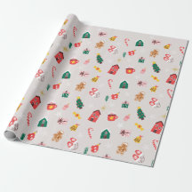 Colorful Holiday Wrapping Paper: Fun Winter Design