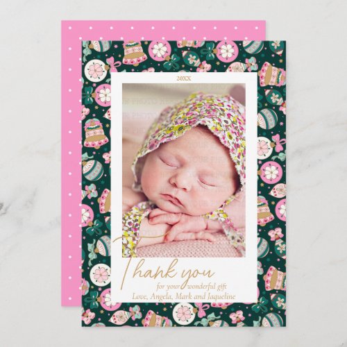 Colorful Holidays Thank You Photo Card