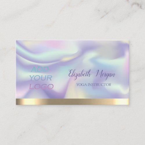 Colorful Holographic Add Your Logo Business Card
