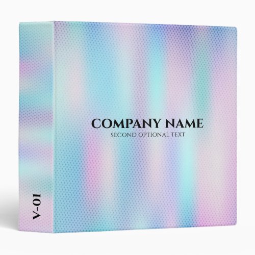 Colorful holographic background 3 ring binder