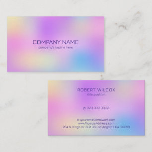 Colorful holographic background business card