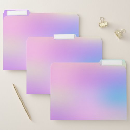 Colorful holographic background file folder