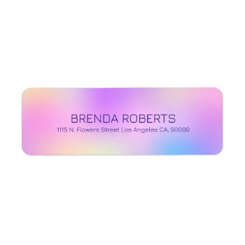 Colorful Holographic Background Label by artOnWear at Zazzle