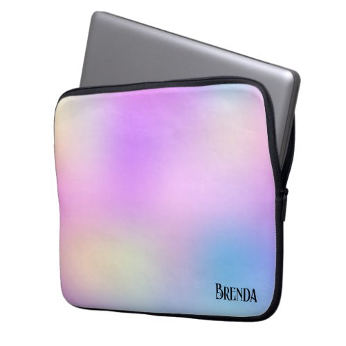 Colorful holographic background laptop sleeve