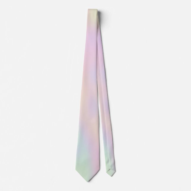 Colorful Holographic Background Neck Tie (Front)
