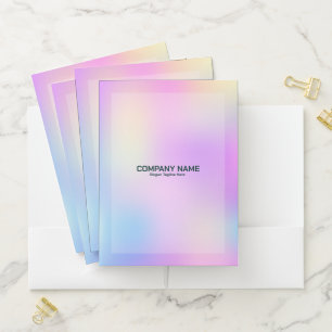 Colorful holographic background pocket folder