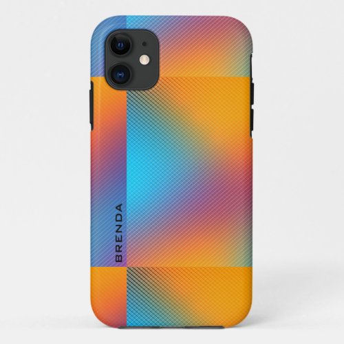 Colorful holographic background texture iPhone 11 case