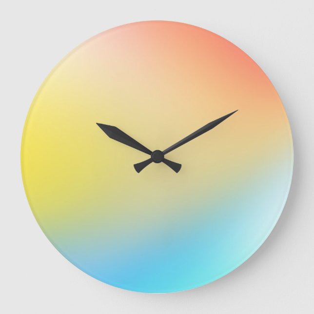 Colorful Holographic Round Wall Clock (Front)