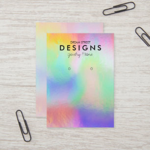 Colorful Holographic Trendy Earring Display Card