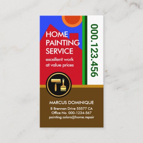 Colorful Home Painting Remodeling Business Card
