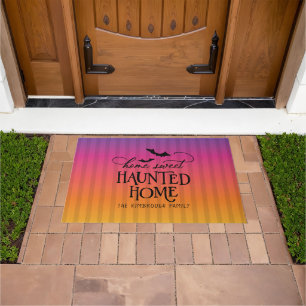 Colorful Home Sweet Haunted Home Halloween Doormat