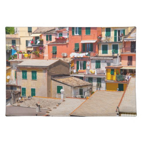 Colorful Homes in Cinque Terre Italy Placemat