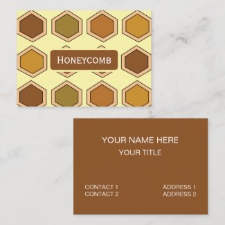 Colorful Honeycomb Beekeeper  Business Card