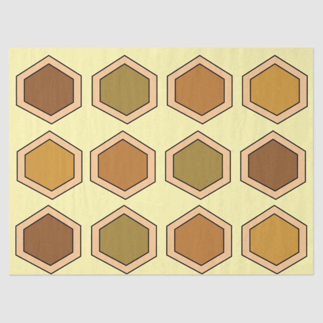 Colorful Honeycomb Birthday  Tissue Paper (Front)