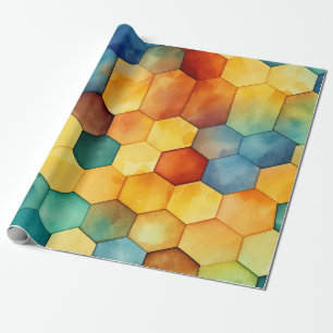 Colorful Honeycomb Wrapping Paper