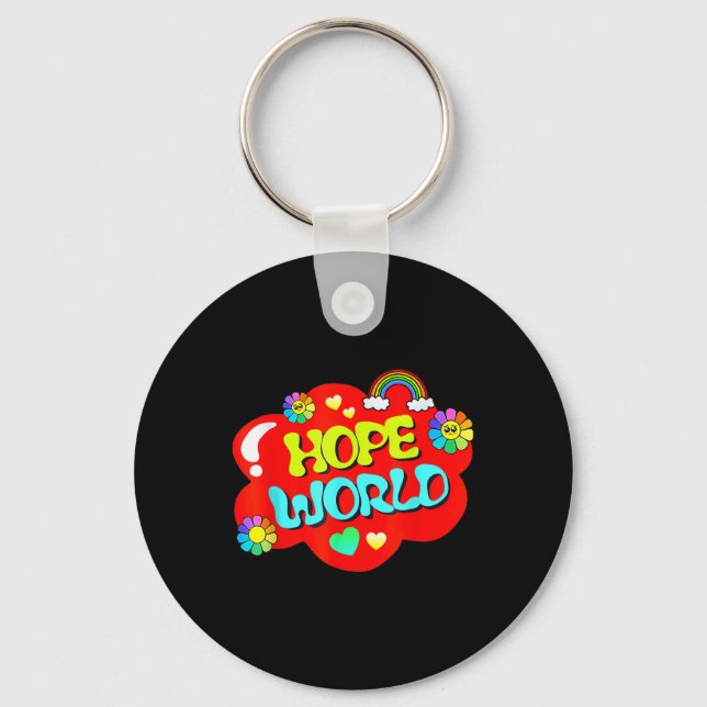 Colorful Hope World  Keychain (Front)