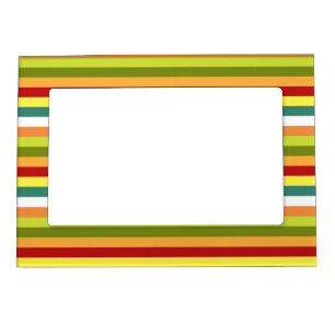 Colorful Horizontal Lines Cinco de Mayo Fiesta Magnetic Frame