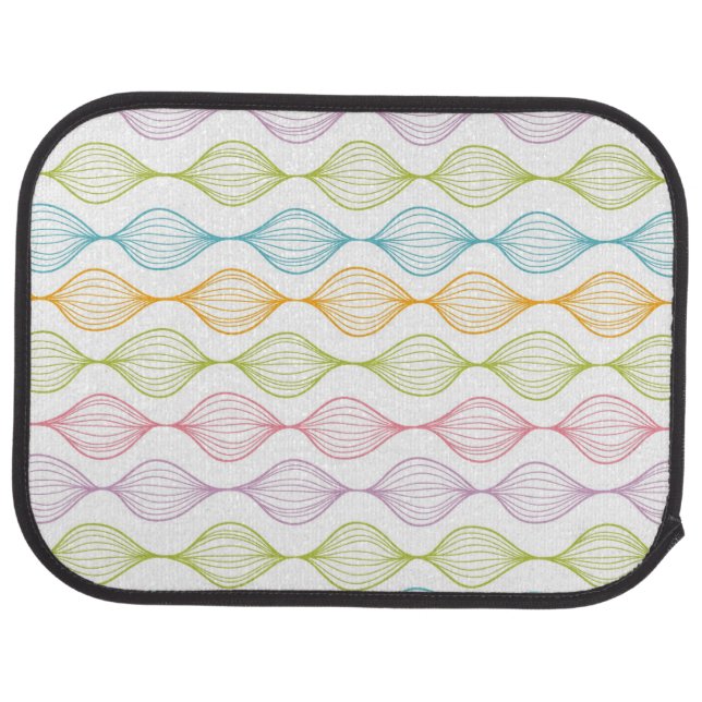 Colorful horizontal ogee pattern car mat (Rear)