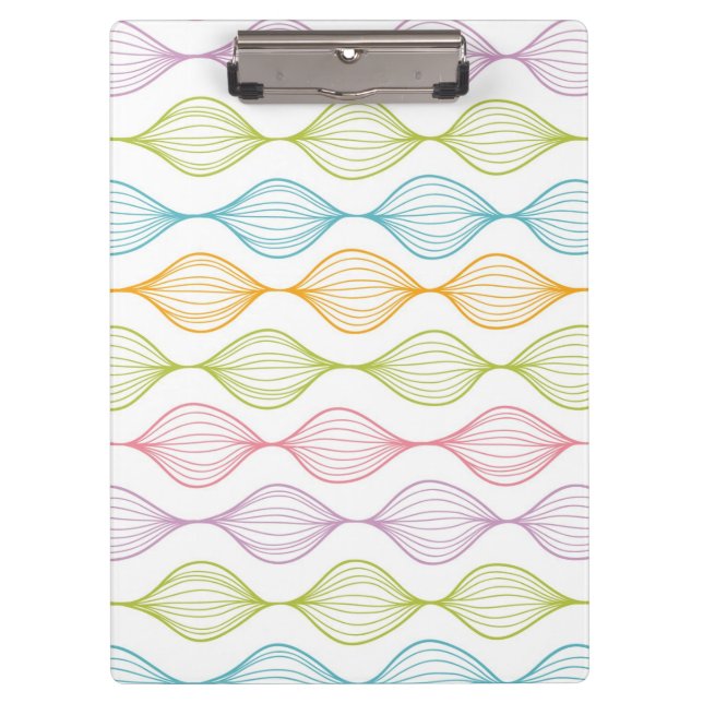 Colorful horizontal ogee pattern clipboard (Front)
