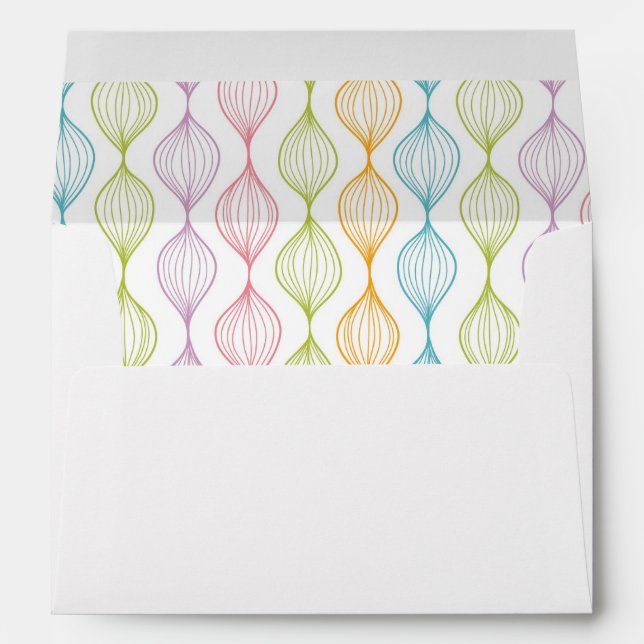 Colorful horizontal ogee pattern envelope (Back (Bottom))