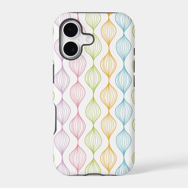 Colorful horizontal ogee pattern iphone case (Back)