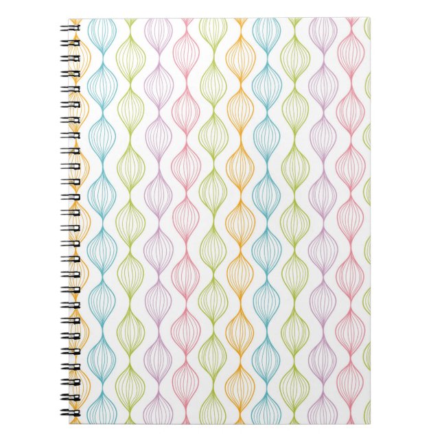 Colorful horizontal ogee pattern notebook (Front)
