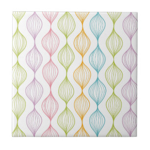 Colorful horizontal ogee pattern tile