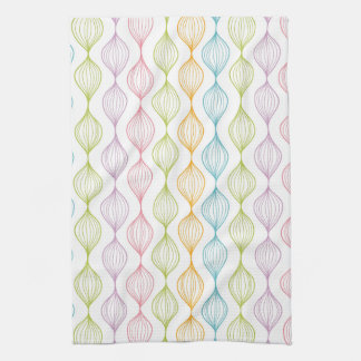 Colorful horizontal ogee pattern towel