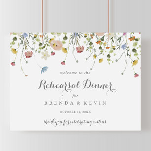Colorful Horizontal Rehearsal Dinner Welcome Sign