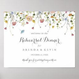 Colorful Horizontal Rehearsal Dinner Welcome Sign