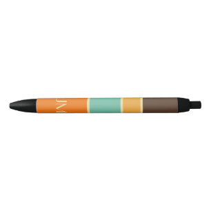 Colorful horizontal retro style lines pen