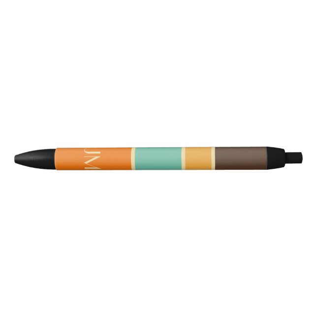 Colorful horizontal retro style lines pen (Front)