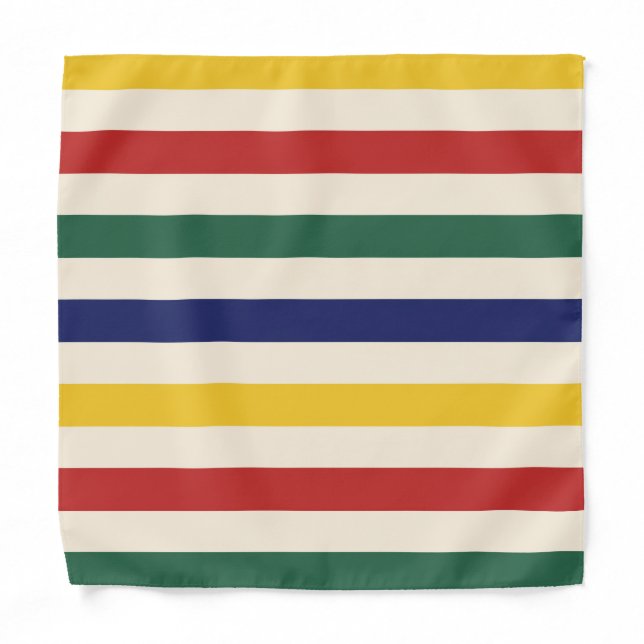 Colorful Horizontal Stripes Bandana (Front)