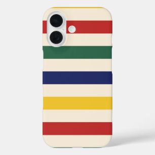 Colorful Horizontal Stripes iPhone 16 Case
