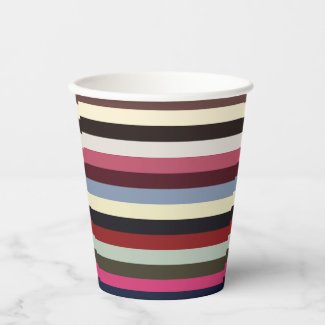 Colorful Horizontal Stripes Pattern Party